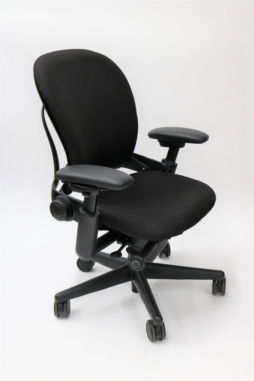 , Leap Chair, Black, Fabric, + Pivot Arms,