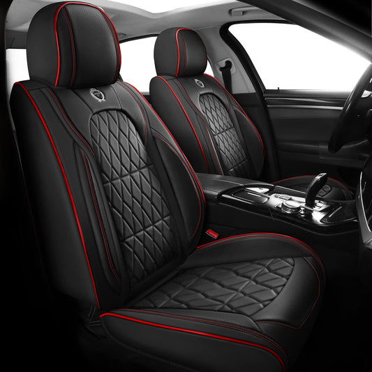 1 5pcs Car Seat Covers Full Set With Waterproof Leather,Airbag Compatible Automotive Vehicle Cushion Cover Universal Fit For Most Cars