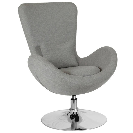 Zero Leathersoft Swivel Side Reception Chair With Bowed Seat