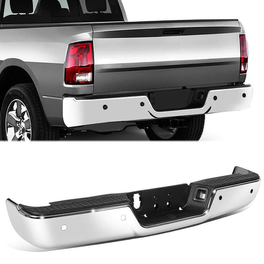 09-19 Dodge/Ram 1500 2500 3500 Rear Step Bumper W/Sensor Holes+License Plate Lights From Ca Auto Parts